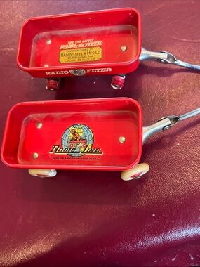 Pair of Radio Flyer Red Mini Wagons